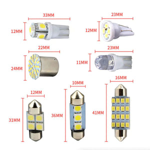 28pcs Car Interior White Combo LED Map Dome Door Trunk License Plate Light Bulbs Electronic Worldwide