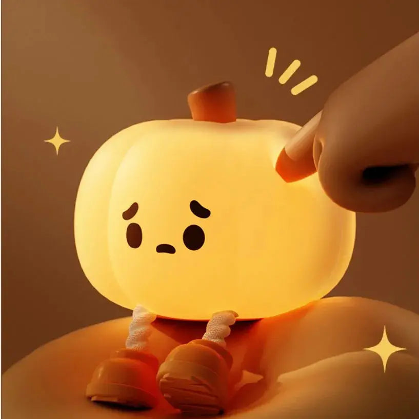 Home Decor Halloween Pumpkin Night Light Cute Soft Silicone Lamp Touch  Dimmable Rechargeable Bedside Decor Light Kids Gifts Halloween Decorations - Electronic Worldwide