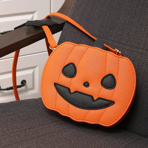 2023 Halloween Bags Funny Pumpkin Cartoon Shoulder Crossbody Bag With Bat Personalized Creative Female Bag Electronic Worldwide