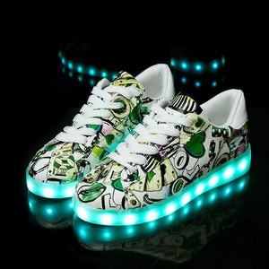 Men and women light shoes couple fluorescent shoes Electronic Worldwide