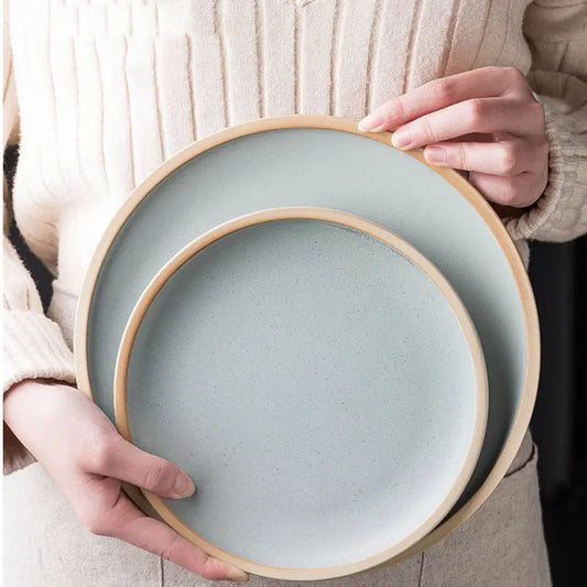 Pure color matte ceramic plate Electronic Worldwide