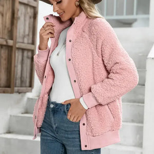 Lamb Plush Cardigan Jacket Electronic Worldwide