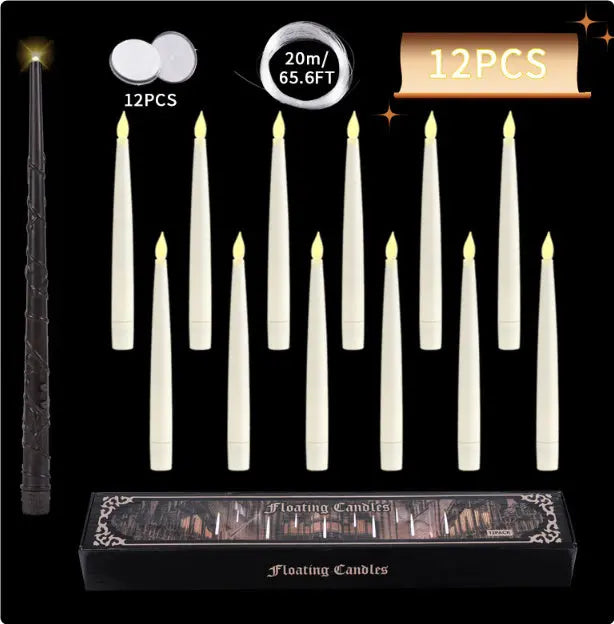 20LED Floating Candles With Candle Sticks Electronic Worldwide