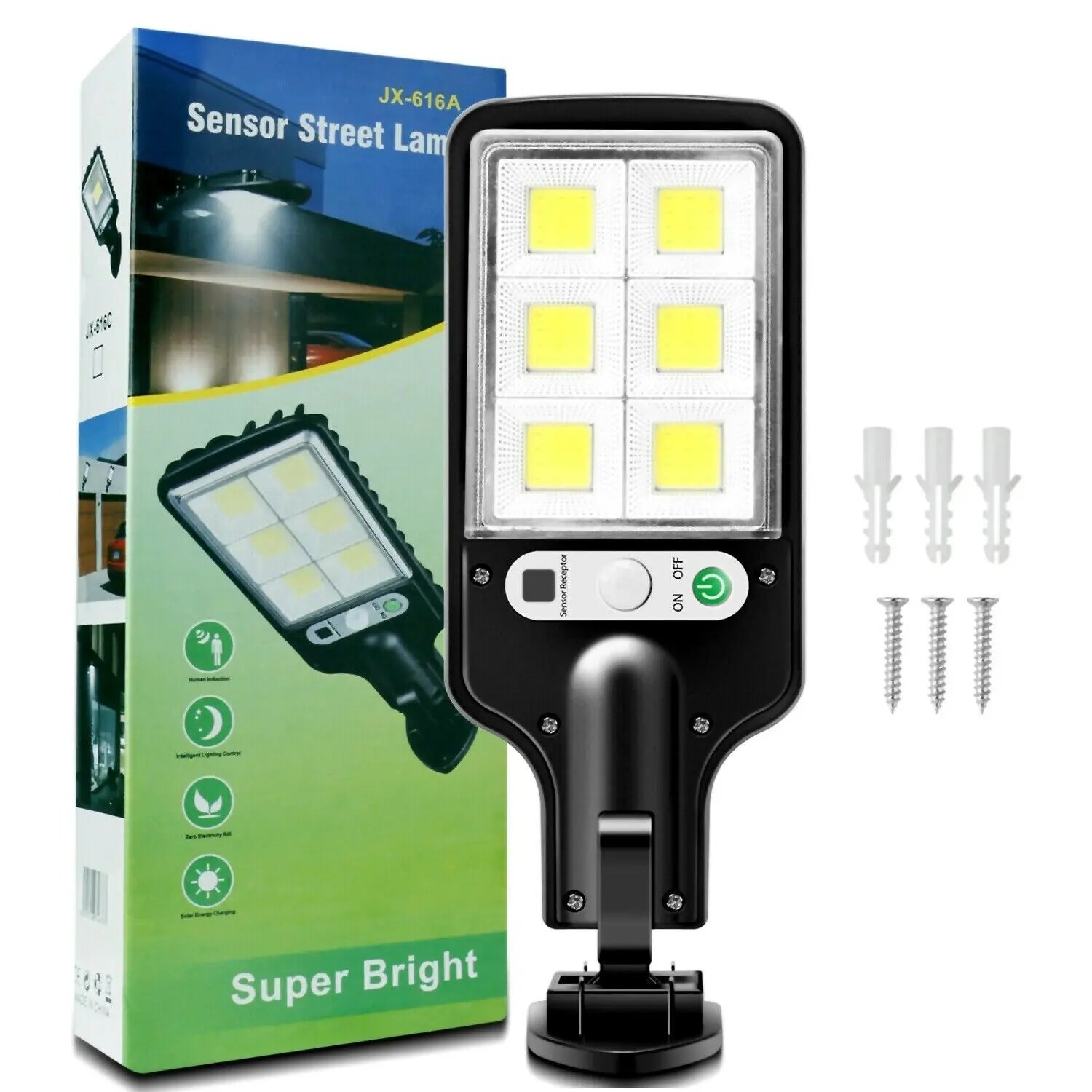 LED Solar Motion Sensor Light Bright Garden Outdoor Street Wall Electronic Worldwide