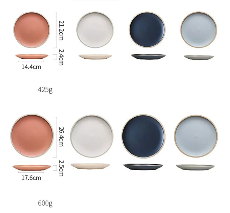 Pure color matte ceramic plate Electronic Worldwide