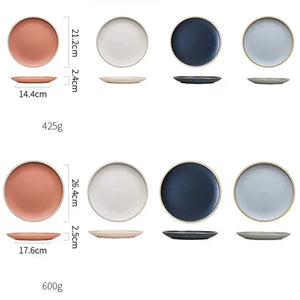 Pure color matte ceramic plate Electronic Worldwide