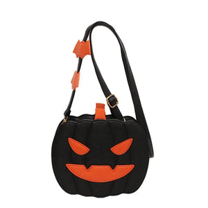 2023 Halloween Bags Funny Pumpkin Cartoon Shoulder Crossbody Bag With Bat Personalized Creative Female Bag Electronic Worldwide