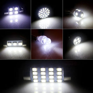 28pcs Car Interior White Combo LED Map Dome Door Trunk License Plate Light Bulbs Electronic Worldwide