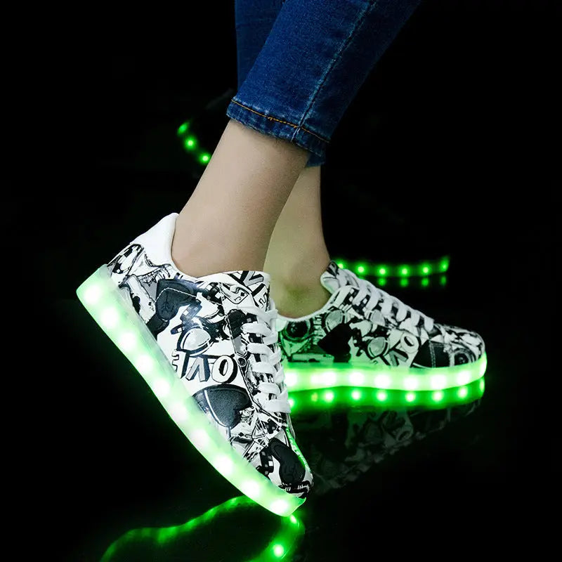 Men and women light shoes couple fluorescent shoes Electronic Worldwide