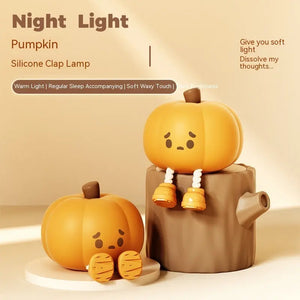 Home Decor Halloween Pumpkin Night Light Cute Soft Silicone Lamp Touch  Dimmable Rechargeable Bedside Decor Light Kids Gifts Halloween Decorations - Electronic Worldwide