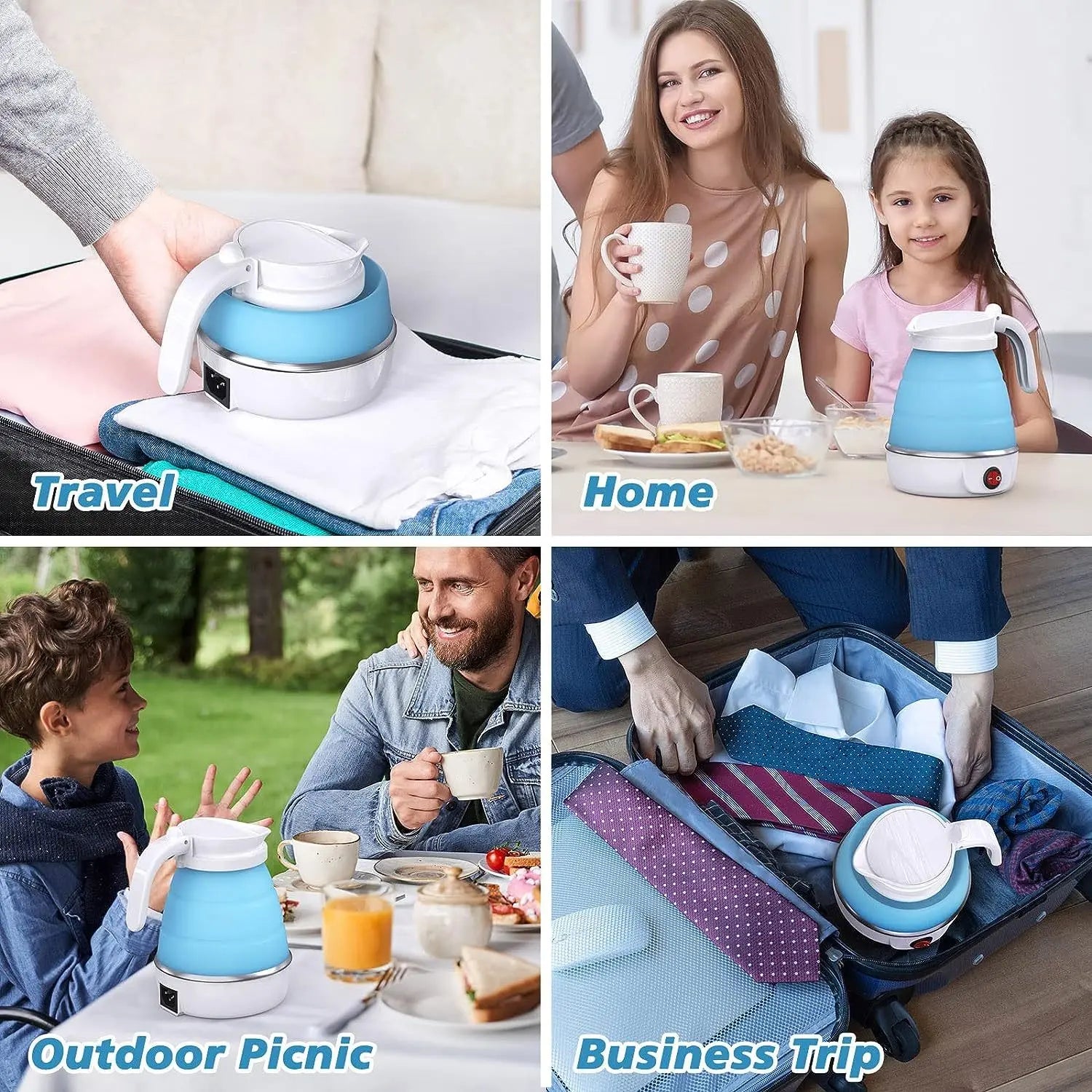 Foldable Mini Electric Kettle for Camping,Travel Kettle Electronic Worldwide