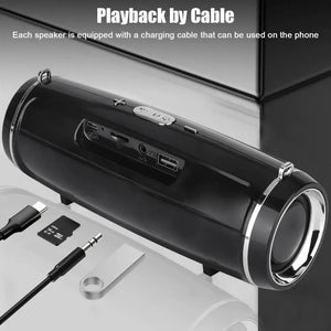 Bluetooth 5.1 Speaker Wireless Waterproof Outdoor Stereo LOUD Bass USB/TF Strap Electronic Worldwide