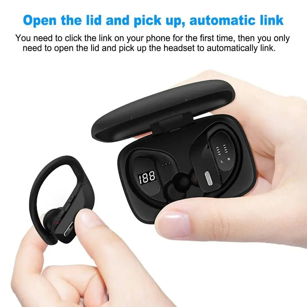 Bluetooth Headset TWS 5.0 Wireless Earphones Earbuds Headphones Stereo Ear Hook Electronic Worldwide