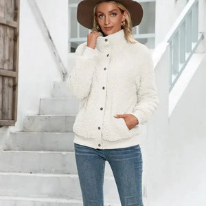 Lamb Plush Cardigan Jacket Electronic Worldwide