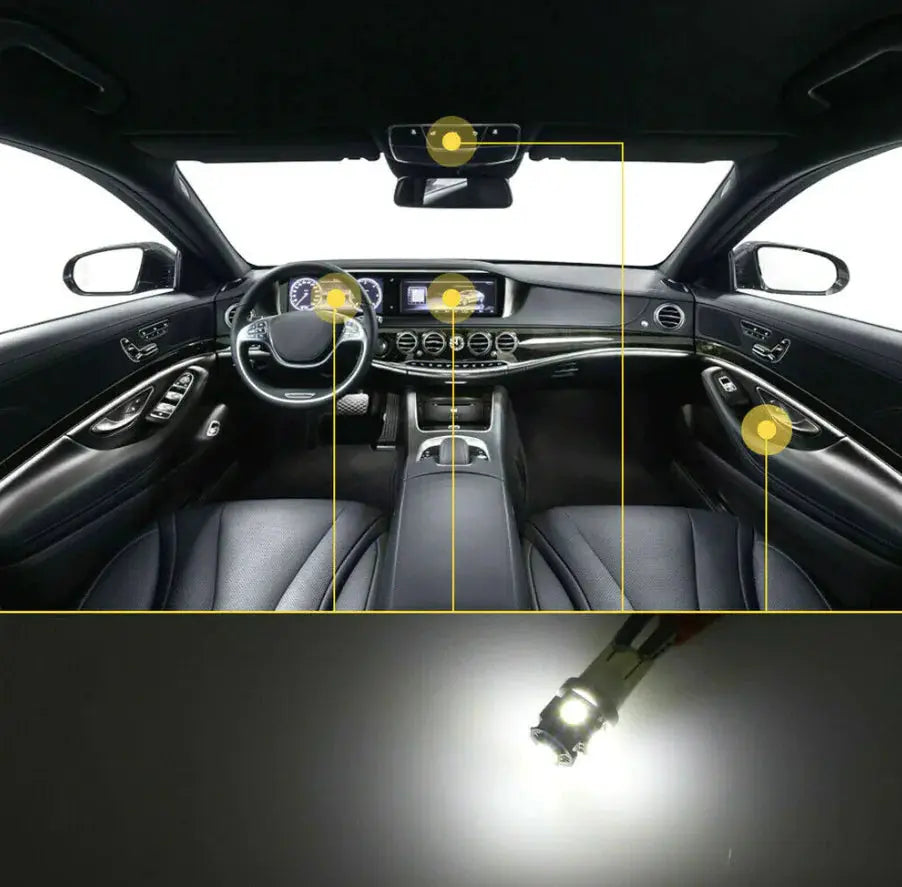 28pcs Car Interior White Combo LED Map Dome Door Trunk License Plate Light Bulbs Electronic Worldwide