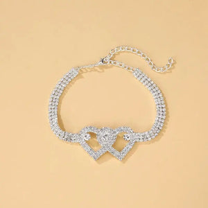 Double Heart Anklet Bracelet Love Electronic Worldwide