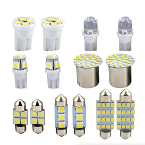 28pcs Car Interior White Combo LED Map Dome Door Trunk License Plate Light Bulbs Electronic Worldwide