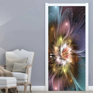 3d Simulation Door Stickers Living Room Bedroom Decor Wallpaper Posters Home Decor Wall Door Decals Electronic Worldwide