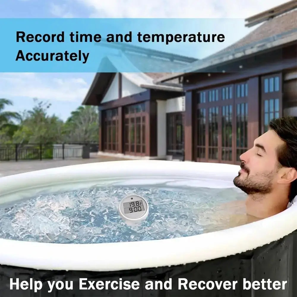 Water Thermometers for Ice Bath Waterproof Floating Thermometers Bath Pool Thermometers Digital Water Thermometers with Timer Electronic Worldwide