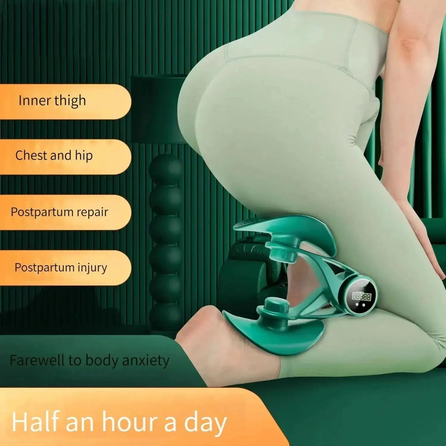 Multifunctional Leg Beauty Device Postpartum Repair Pelvic Floor Muscle Trainer Leg Clamp Countable Trainer Leg Clamp Electronic Worldwide