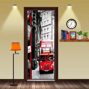 3d Simulation Door Stickers Living Room Bedroom Decor Wallpaper Posters Home Decor Wall Door Decals Electronic Worldwide