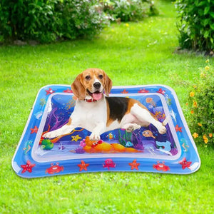 Water Sensory Play Mat Thickened Inflatable Water Mat For Cat And Dog Pet Playmat With Fish Sea Ocean Theme Sensory Toy Water Electronic Worldwide