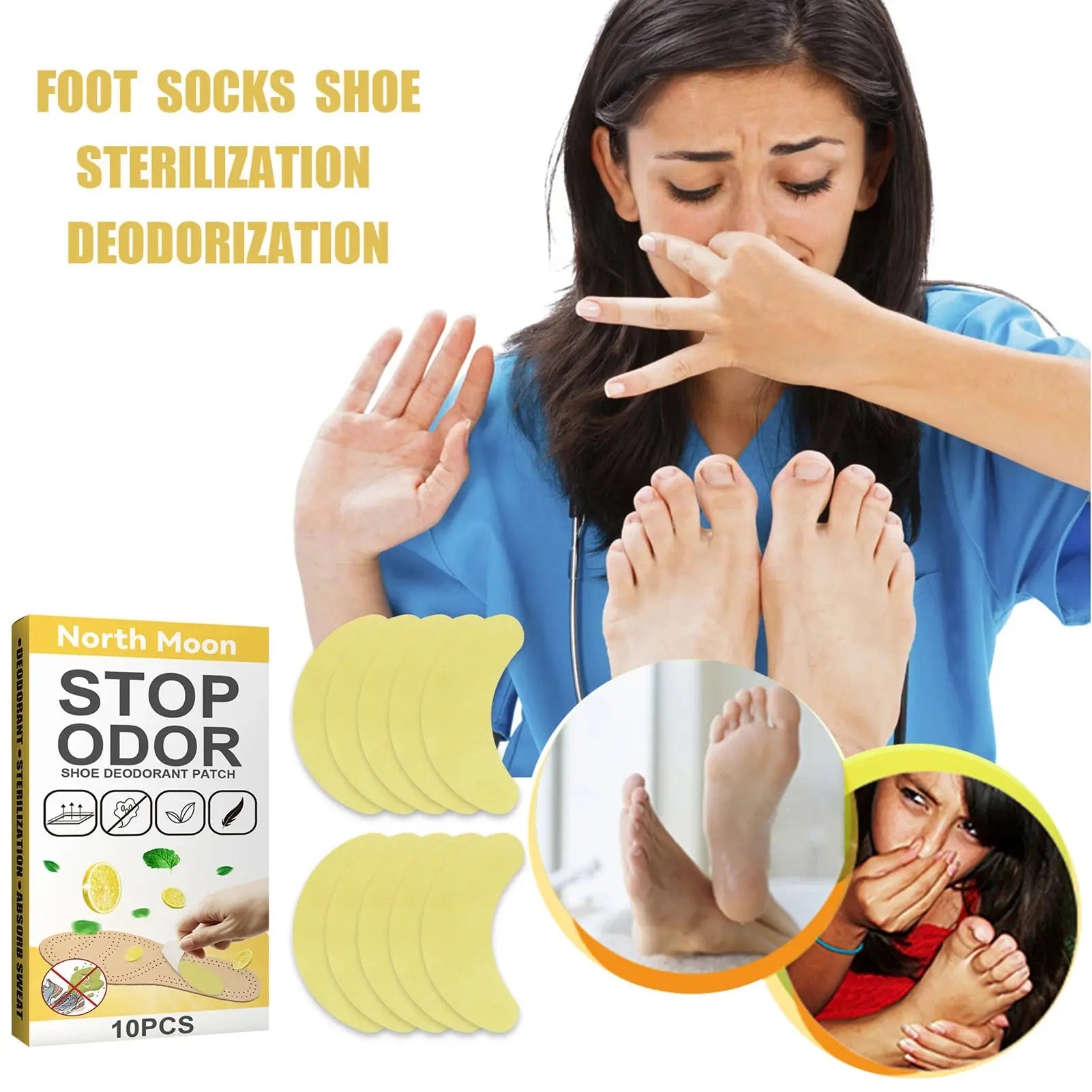 Foot And Shoe Odor Eliminator Pads Insole Stickers Electronic Worldwide