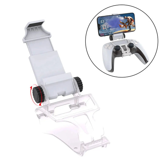 Mobile Phone Clamp Clip Holder For PS5 Controller Dual Sense Accessories Smart Phone Grip Mount Stand Bracket Angle Adjustable - Electronic Worldwide