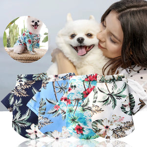 Pet Summer Cotton Shirts Hawaii Style Electronic Worldwide