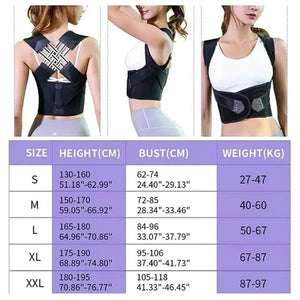 Back Brace Posture Corrector for Women and Men, Shoulder Straightener Adjustable Full Back Support Upper and Lower - Electronic Worldwide