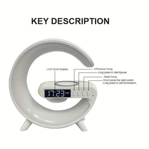 Bluetooth speaker clock alarm wireless charger Electronic Worldwide