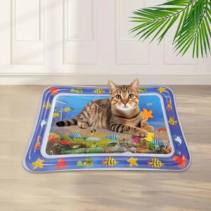 Water Sensory Play Mat Thickened Inflatable Water Mat For Cat And Dog Pet Playmat With Fish Sea Ocean Theme Sensory Toy Water Electronic Worldwide