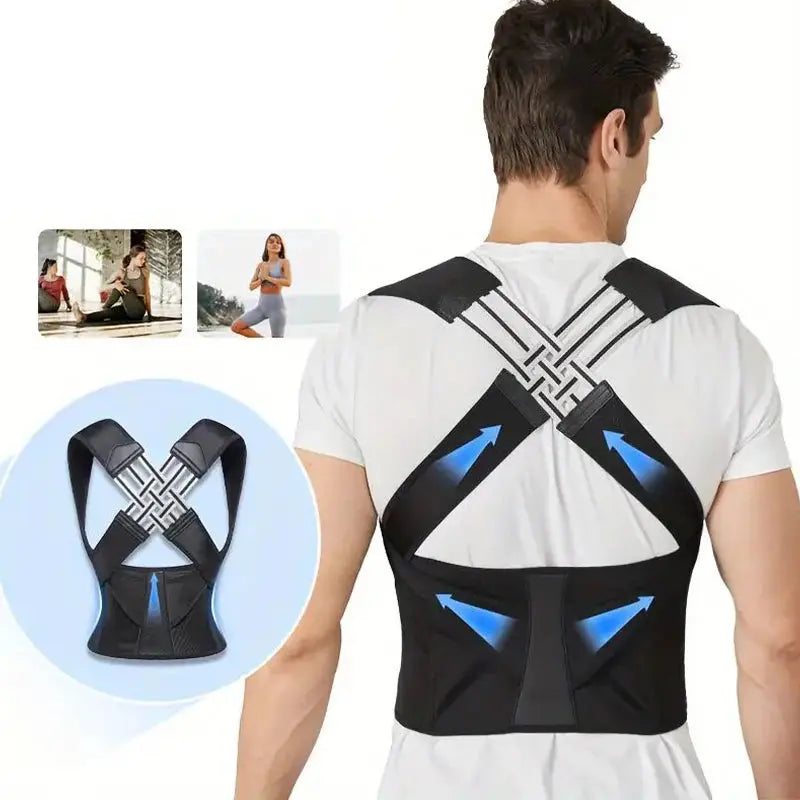 Back Brace Posture Corrector for Women and Men, Shoulder Straightener Adjustable Full Back Support Upper and Lower - Electronic Worldwide