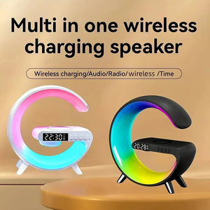 Bluetooth speaker clock alarm wireless charger Electronic Worldwide