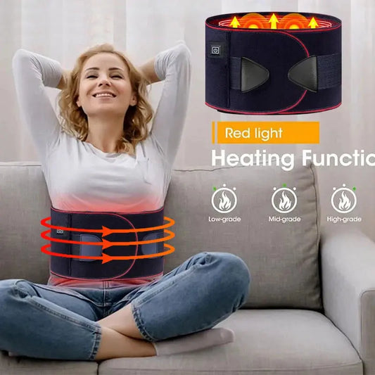 Back Heat Support Belt Heating Waist Brace With Adjustable Temperature Heated Back Belt Abdomen Warmer Lumbar Support 3rd Gear Electronic Worldwide