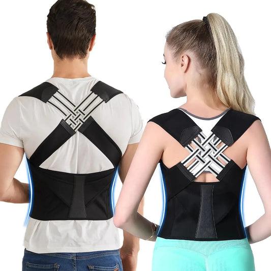 Back Brace Posture Corrector for Women and Men, Shoulder Straightener Adjustable Full Back Support Upper and Lower - Electronic Worldwide