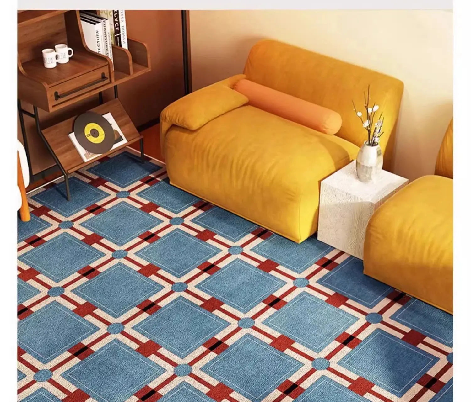 Retro Carpet Living Room Electronic Worldwide