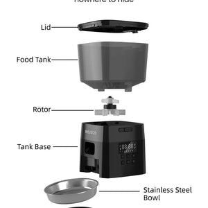 ROJECO Automatic Pet Feeder Button Version Electronic Worldwide