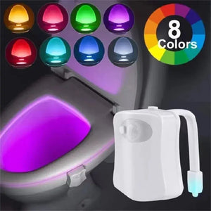 Mini Kawayi Night Light Human Infrared Sensing Light LED Night Light Stick Toilet 16/8 Color Bathroom Colorful - Electronic Worldwide