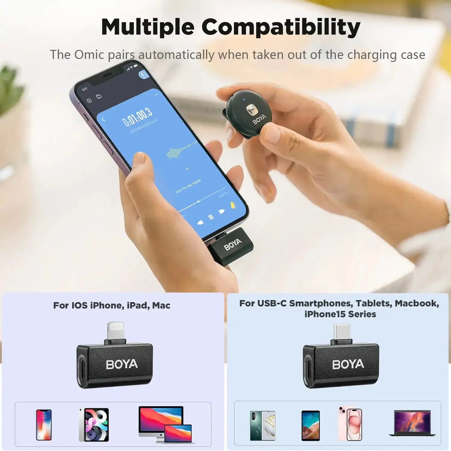 BOYA Omic D/U Wireless Microphone My Store