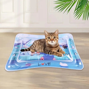 Water Sensory Play Mat Thickened Inflatable Water Mat For Cat And Dog Pet Playmat With Fish Sea Ocean Theme Sensory Toy Water Electronic Worldwide