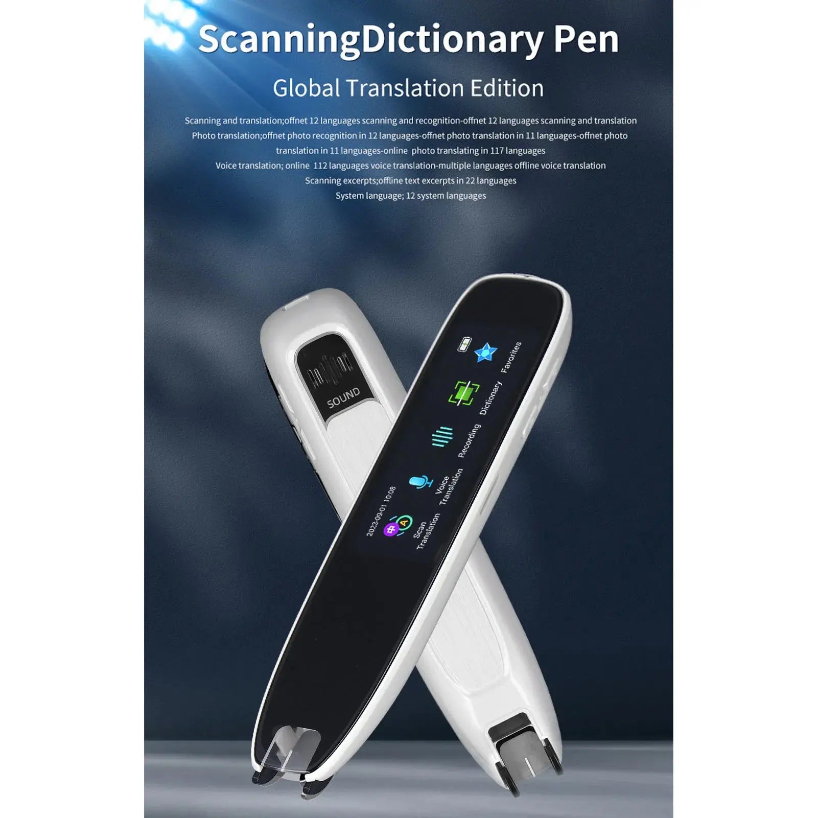 Smart Voice Translator Pen White International Edition WiFi Translation Scanning Pen Electronic Worldwide