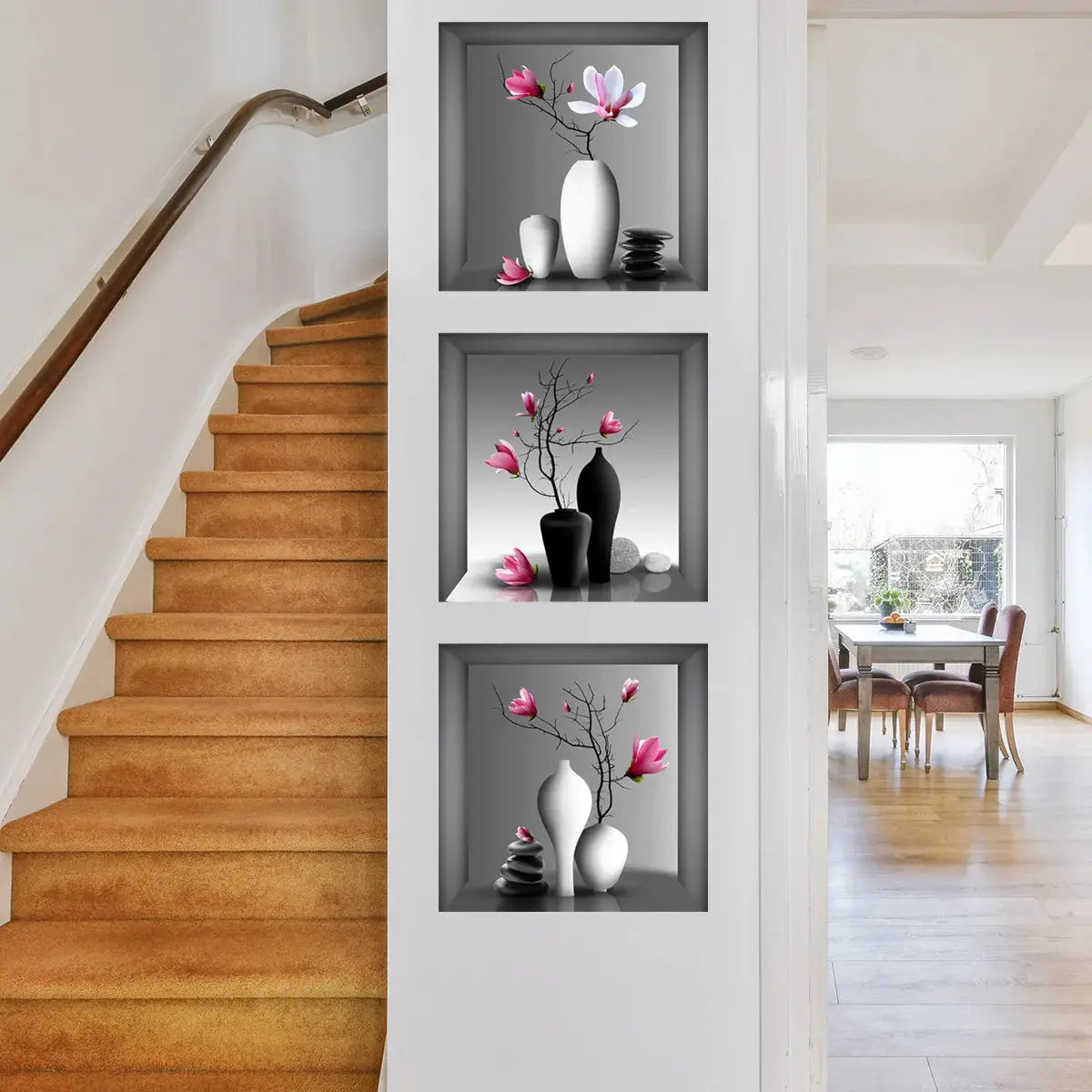 Wall Art Stickers Simulate 3D Three-dimensional Potted Green Plants Flowers Home Decorations Pegatinas De Pared Anime Wallpapers Electronic Worldwide