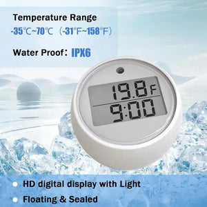 Water Thermometers for Ice Bath Waterproof Floating Thermometers Bath Pool Thermometers Digital Water Thermometers with Timer Electronic Worldwide