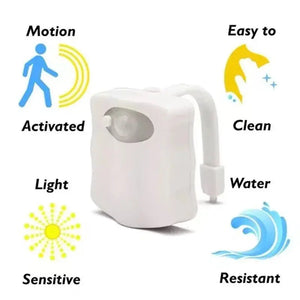 Mini Kawayi Night Light Human Infrared Sensing Light LED Night Light Stick Toilet 16/8 Color Bathroom Colorful - Electronic Worldwide