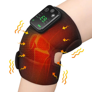 Knee Heating Massager Joint Physiotherapy Hot Compress Vibration Massage Elbow Shoulder Support Thermal Knee Pad Relieve Arthrit - Electronic Worldwide