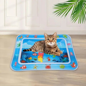 Water Sensory Play Mat Thickened Inflatable Water Mat For Cat And Dog Pet Playmat With Fish Sea Ocean Theme Sensory Toy Water Electronic Worldwide