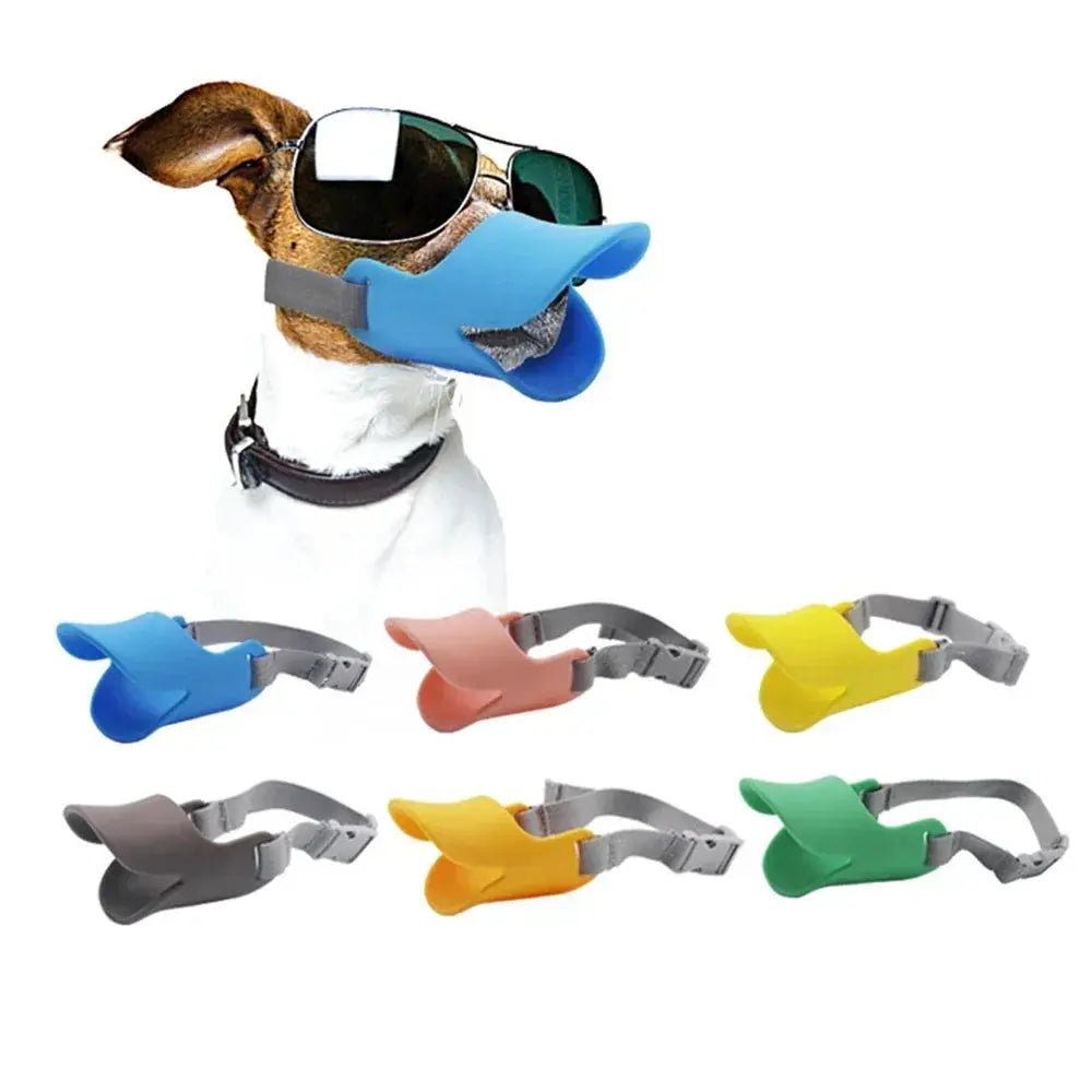 Pet Dog Muzzle Silicone Duck Shape Mask for Pet Dogs Anti Bite Stop Barking Small Large Dog Mouth Muzzles Pet Dog Accessories Electronic Worldwide