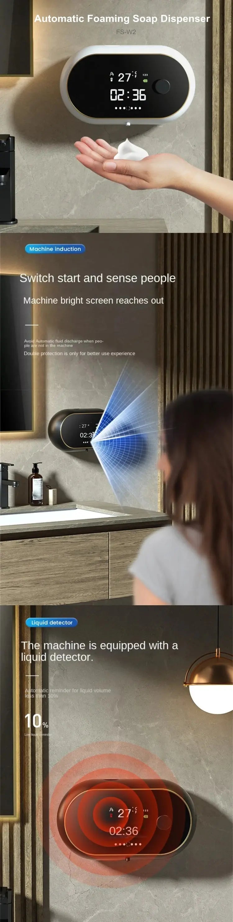 Automatic Soap Dispenser Liquid Foam Electronic Worldwide