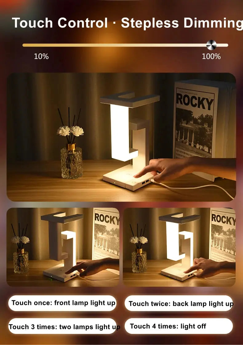 Novelty floating lamp with 10 W  detachable wireless charger decorative light for bedroom/office Electronic Worldwide